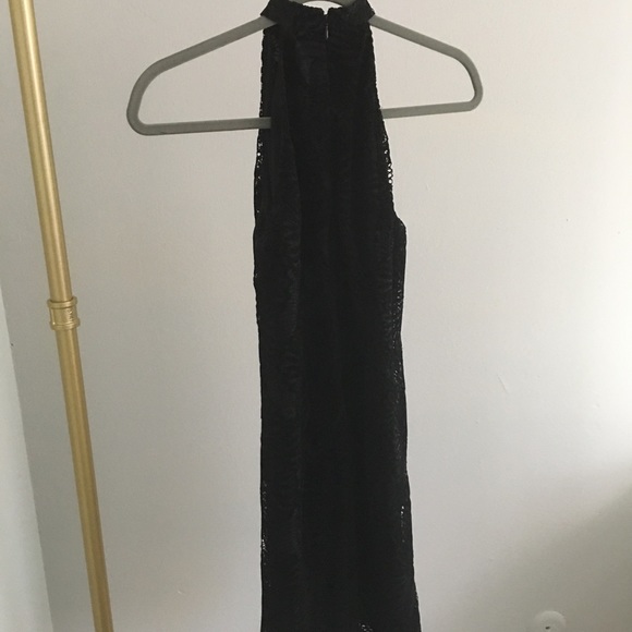 Loft Faux Velvet Floral Black Dress Size 0 - Picture 3 of 5